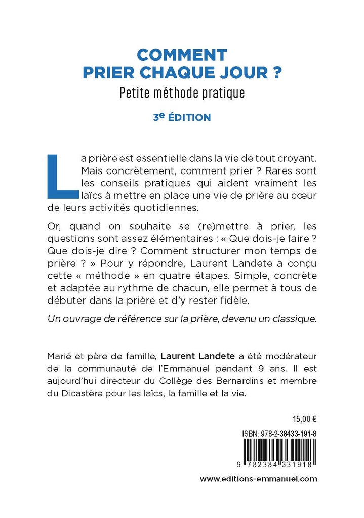 Comment prier chaque jour ? Petite méthode pratique (Nouvelle édition)