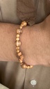 Dizainier bracelet adulte - Grains ronds - Bois d'olivier