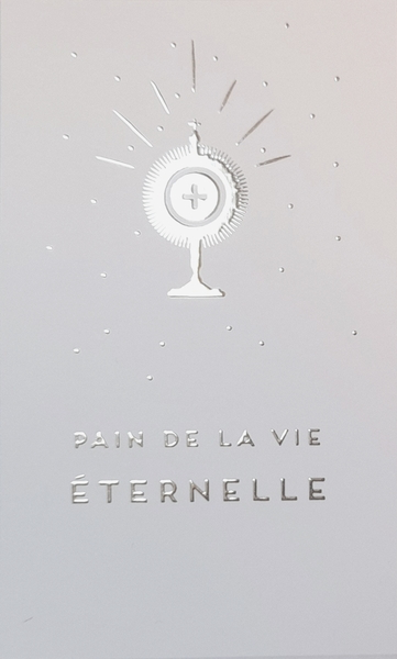 Carte de Communion - Dorure - "Pain de la Vie Eternelle"