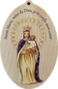 Gd médaillon en bois "Vierge à l'Enfant"
