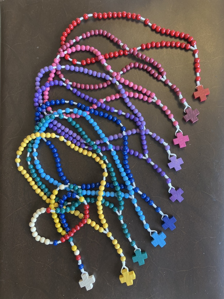 Petit Chapelet Croix Grecque - Coloré