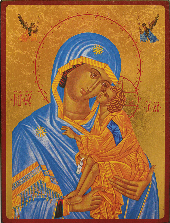 Vierge du Don - Mini Icône Autocollante 7x5 cm