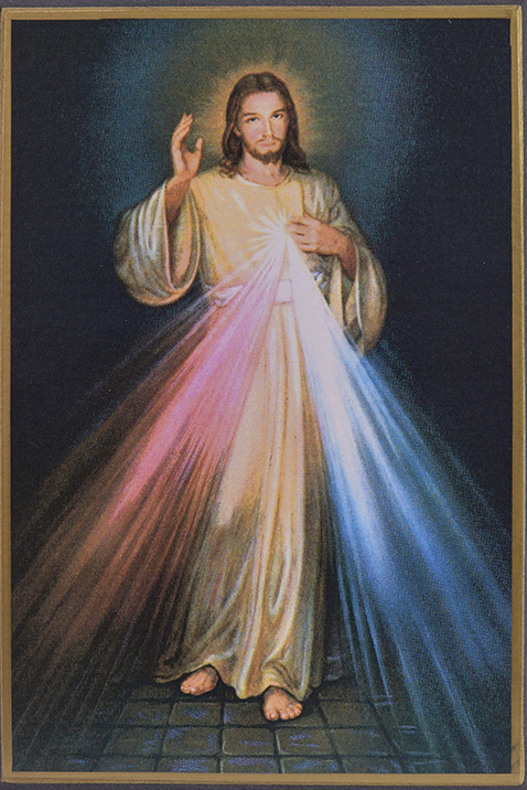 Christ Miséricordieux - Mini Icône Autocollante 8x7 cm