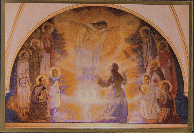 Fresque de la Chapelle de la Visitation - Mini Icône Autocollante 8x7 cm