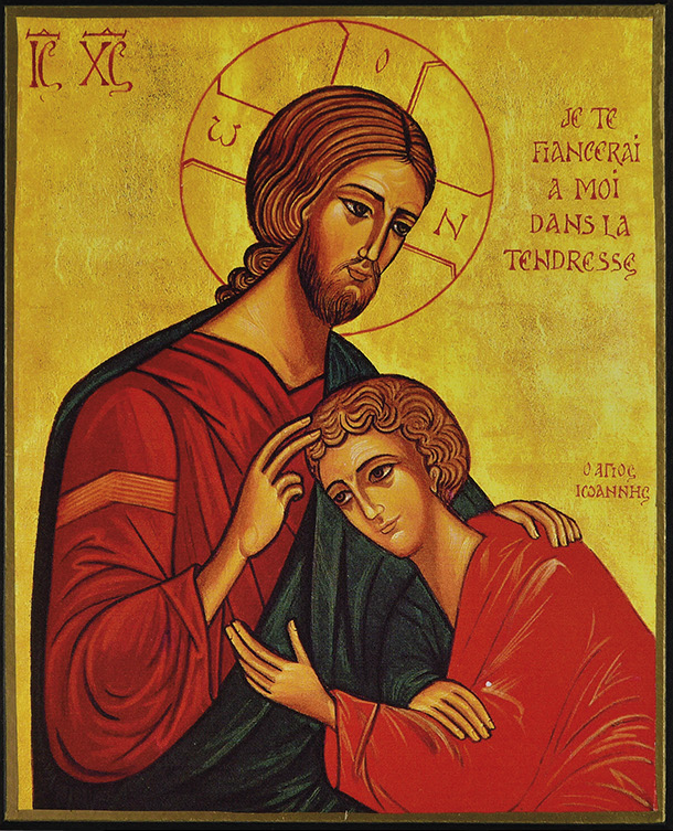 Le Christ et Saint Jean - Icône Classique 13x11 cm