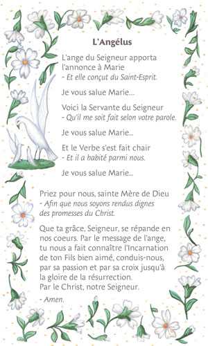 Carte Prière Angélus (Lot de 3)