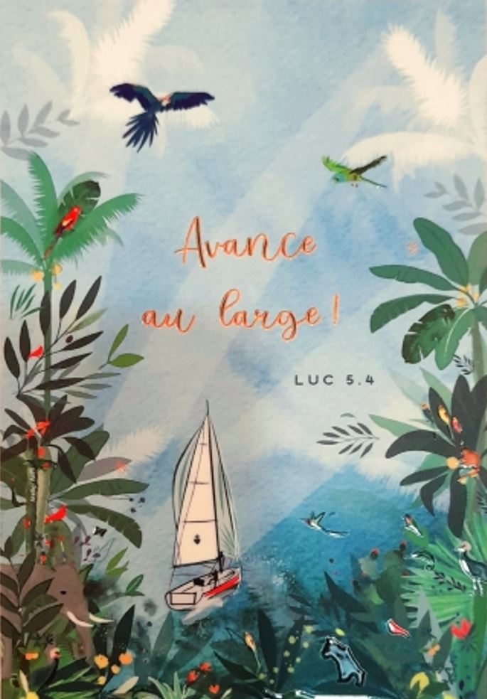 Carte "Avance au Large !" (Lot de 3)