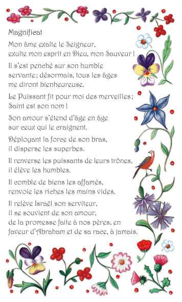 Carte Prière Magnificat (Lot de 3)