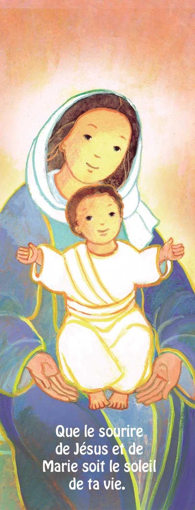 Signet Maïté Roche "Que le sourire de Jésus et de Marie soit le soleil de ta vie" (Lot de 3)