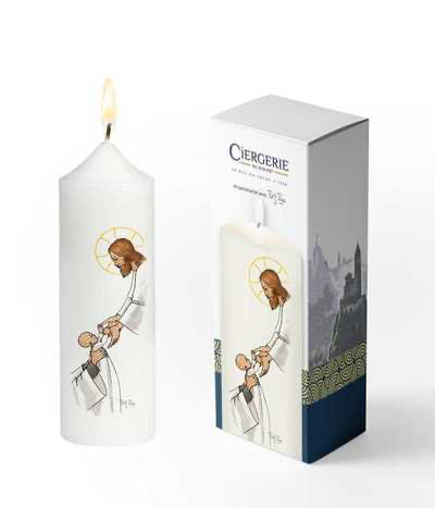 Cierge Baptême - Attaché Au Christ