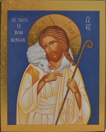 Le Bon Pasteur - Mini Icône Autocollante 8X7 cm