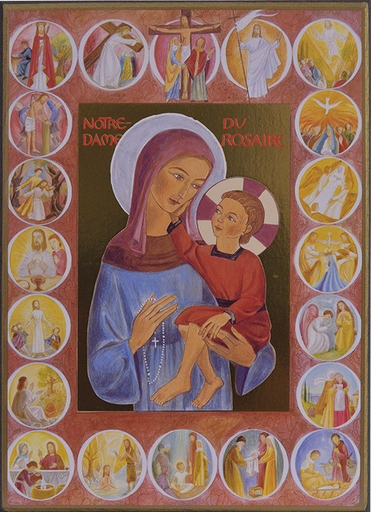 Notre Dame du Rosaire - Icône Classique 15x11 cm