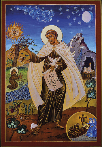 Saint Francois d'Assise - Icône Classique 16x11 cm