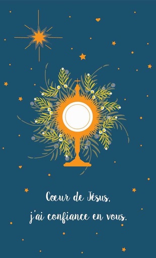 Carte "Coeur de Jésus, j'ai confiance en vous" (Lot de 3)
