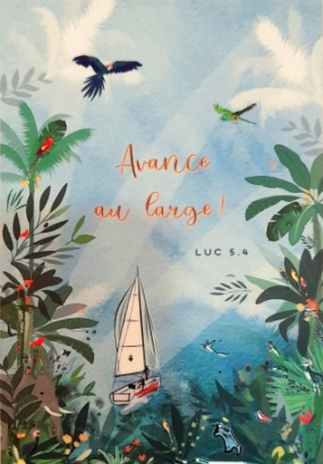 Carte "Avance au Large !" (Lot de 3)