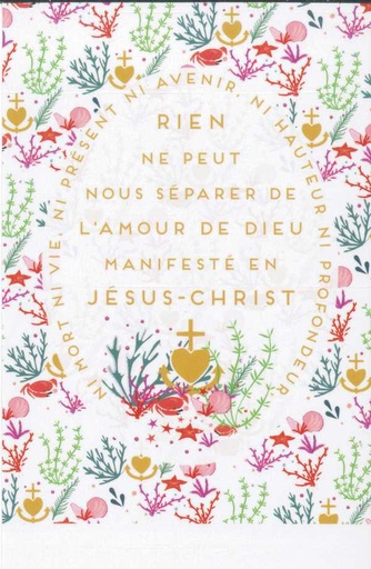 Carte "Rien ne peut nous séparer de l'Amour de Dieu manifesté en Jésus-Christ" (Lot de 3)