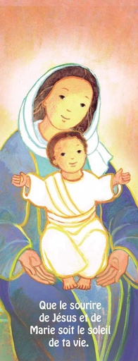 Signet Maïté Roche "Que le sourire de Jésus et de Marie soit le soleil de ta vie" (Lot de 3)