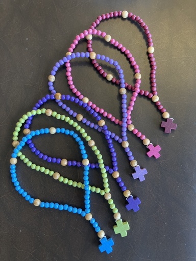 Petit Chapelet Croix Grecque - Elastique et Coloré
