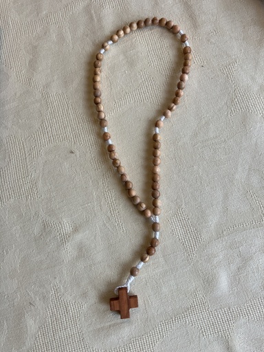 [O6G] Chapelet Croix Grecque - Bois d'olivier
